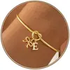 Pulsera con dijes de alfabeto de 26 letras, estilo europeo y americano transfronterizo, brillante, anudada, diseño de nicho, moderna y versátil, pulsera nueva