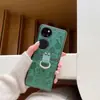 Funda de Teléfono Plegable Huawei P50 Pocket con Anillo de Dibujos Animados Mickey de Cuero para Huawei pocket2