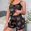 Pijama de Verano para Mujer de Dos Piezas, Venta Caliente Transfronteriza, Europeo y Americano, Sexy Casual, Camisola con Shorts, Conjunto para Casa, Venta al por Mayor