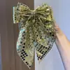 Grampo de Primavera Elegante e Sofisticado com Laço de Lantejoulas Novo Cruzamento de Fronteira Festa de Feriado Presilha para a Parte de Trás da Cabeça Acessório de Cabelo Venda por Atacado