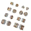 Zircón Brillante de Champagne Montón Diamante Joyería para Uñas Artísticas Azúcar Rocoso Maillard Huevo de Paloma Cuadrado Redondo Bola de Diamante Joyería para Uñas Artísticas