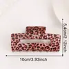 Golais Jewelry Elegante Estampado de Leopardo Clip Grande Multicolor Retro Versátil Pinza para el Cabello Moda Viajero Pinza de Tiburón Accesorios para el Cabello