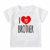 Camiseta "Amo a mi hermana/hermano" para niños, camiseta de bebé hermano y hermana, camiseta de manga corta de verano