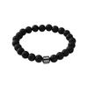 Pulsera de cuentas transfronteriza piedra de pino blanco amazónico piedra negra piedra ojo de tigre piedra volcánica piedra mapa 8mm pulsera para pareja
