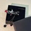 Pasador de Rosa Oscura Pinza para Mujer Accesorios para el Cabello Exquisitos de Alta Gama Pasador Tassel Tocado Pinza para Flequillo Pinza de Pato Pinza