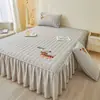 Falda de Cama Acolchada de Algodón de Soja Clase A Pieza Única 2025 Nuevo Protector de Colchón Simmons Cubierta de Cama Estilo Falda de Cama Juego de Tres Piezas