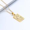 Collar original de las 12 constelaciones, nuevo, transfronterizo, de personalidad simple, nicho, acero inoxidable, para damas, collar con colgante de las 12 constelaciones