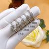 Transmisión en Vivo Popular Anillo de Imitación de Moissanita para Mujer t Hogar Clásico Seis Garras 1 Quilate 2 Quilates Anillo de Zirconia Anillo de Soporte de Anillo