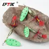 Ftk Fabricante Cebo Señuelo con Spinner Compuesto Giratorio, Anzuelo Triple con Plumas, Señuelo Duro Espiral para Lubina y Pez de Boca Ancha, Transfronterizo