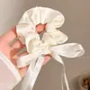 Goma para el pelo dulce floral estilo bosque para mujer, coleta suave y de alta gama estilo coreano, cuerda grande para el pelo, accesorio para el pelo de Ins, accesorio para la cabeza