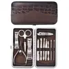 Conjunto de Cortadores de Unha de Aço Inoxidável, Conjunto Completo com 12 Peças, Ferramentas de Manicure e Beleza, Kit de Beleza, Cortadores de Unha, Conjunto de Tesouras de Unha
