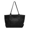 Bolso de gran capacidad tejido con rombos retro para mujer, nuevo bolso de mano de moda otoño-invierno 2023, bolso de hombro combinable