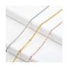 En stock Collar de acero de titanio para mujer Cadena O Cadena labial Cruz plana Collar de Acero Inoxidable longitud multi-Especificación