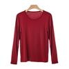 Conjunto de Ropa Interior Térmica de Modal para Mujer, Tallas Grandes, Camiseta y Pantalones Finos de Capa Base de Algodón