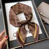 Nuevo patrón geométrico sarga bufanda de moda primavera y otoño estilo occidental diadema decorativa cinta de doble propósito biselada decoración