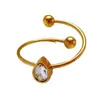 Gota de Agua Europea y Americana Personalizada Creativa Amor Zirconia Apertura Anillo Ajustable Anillo para Mujer Acero Inoxidable Joyería de Lujo Ligero Listo para la Venta