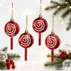 Decorações de Natal boneco de neve de plástico saco de presente donuts para idosos cogumelo em forma de muleta decoração de árvore de Natal pingente