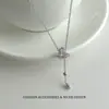 Brincos e Colar de Gota d'Água com Pedras de Diamante Estilo Coreano, Frescos e Elegantes, Únicos e Simples, Versáteis, Exquisitos, de Alta Qualidade e Adequados para o Dia a Dia