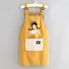 Delantal ligero, resistente al agua, de manga larga con estampado de logotipo, adecuado para uso en la cocina, uso doméstico, catering y trabajo, resistente a las manchas y duradero