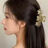 Pinza para el Cabello Metálica Única con Forma de Corona y Diseño Floral Hueco, Pasador Estilo Coreano para la Parte Trasera de la Cabeza, Accesorio para el Cabello
