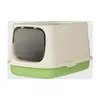 Bandeja para gatos plegable anti-salpicaduras completamente cerrada transfronteriza, bandeja para arena de gato extragrande, inodoro para gatos supergrande