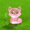 Micropaisaje creativo, lindo y luminoso, pequeño zorro, adornos de animales, accesorios de decoración DIY, adornos pequeños de resina para escritorio