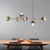 Lustre Escandinavo Pós-Moderno para Restaurante Lâmpada Simples Feijão Mágico Moda Criativa Popular Sala de Jantar LED Barra de Luz
