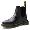 Botas Cano Alto Pretas 2976 Novo Cruzamento Tamanho Grande Moda Botas de Couro Macio Roupa Externa Manga Tendência Sapatos Casuais