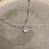 Colar Estilo Doce Refrescante Design Nicho Retro Super Fada Zircônia Espiral Coração de Pêssego Corrente para Clavícula de Celebridade Cibernética de Luxo Leve Feminino
