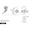 Shanghai Lianjiang MS809 cerradura de lengüeta giratoria cerradura mecánica de puerta cerradura industrial cerradura plana fábrica venta al por mayor