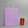 Bolsa de papel Kraft al por mayor para compras portátil empaque de bolsa de papel bolsa de papel para regalo al por mayor bolsa de papel para ropa