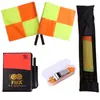 Set de Árbitro de Fútbol con Tarjetas Rojas y Amarillas, Silbato Metálico para Árbitro, Bandera de Juez de Línea, Kit de Herramientas para Árbitros para Entrenadores y Partidos
