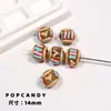 Corazón Slash Lindo Colorido Cuentas Pintadas a Mano Joyería Hecha a Mano DIY Collar Hecho a Mano Pulsera de Cuentas Cadena para Teléfono Móvil Cuentas Sueltas