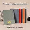 Cuaderno con Tira de Cuero Suave Transfronterizo, Bloc de Notas con Patrón Diagonal, Logo Personalizable, Regalos para Eventos de Negocios, Venta al por Mayor