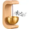 Campanilla de Viento de Madera Maciza Tipo Puerta de Succión, 1 Pieza Timbre Magnético Colgable para Puerta de Entrada, Adorno Colgante de Timbre de Puerta Vintage, Suministros para Decoración del Hogar Timbre