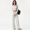 Novas Calças de Yoga Wide-Leg Femininas Primavera Outono Corrida ao Ar Livre Treinamento Fitness Calças Largas Retas Roupa Esportiva Calças Longas Femininas