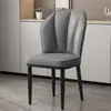 Silla de comedor estilo crema lujo ligero gama alta minimalista moderno estilo diseñador minimalista silla con respaldo para maquillaje en casa