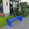 Banco Largo Completo de Hierro Forjado Silla de Parque Banco Largo para Exteriores Patio Asiento de Acero Inoxidable para el Ocio Sin Instalación Requerida Banco de Ocio
