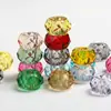 Cuentas de resina transparentes en forma de estrella con pequeñas facetas y agujeros grandes, cuentas planas para joyería DIY, cadenas de teléfono, pulseras de cuentas y accesorios