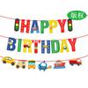 Fábrica de Origen Transfronteriza Varias Banderas de Cumpleaños, Banners Estampados en Caliente, Colgantes de Banderines de Dibujos Animados, Accesorios de Cumpleaños Venta al por Mayor y Personalización