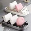 Porta Jabón para el Hogar Acero Inoxidable Forma de W Estante de Almacenamiento Creativo para el Baño del Hogar Bandeja de Jabón con Drenaje Venta al por Mayor