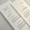 Libro de Menú de Boda de Lujo con Estampado Dorado Transfronterizo, Menú de Pedido de Gama Alta al por Mayor para Banquetes de Negocios y Uso General