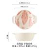 Tazón de cerámica para hornear, binaural, para huevos al vapor, pudín, postre para horno, tazón de avena, tazón creativo de estilo japonés, tazón para hornear con esmalte de color para el hogar