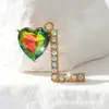 1 Pieza de Moda con Brillantes de Cristal Completo, Hermosa Forma de Letra Inglesa, Accesorios para Joyería DIY, Colgante
