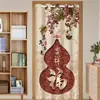 Cortina de Porta Estilo Chinês Cortina Divisória com Haste Telescópica Sem Furo para Uso Doméstico, Bloqueador de Vento de Ar Condicionado para Quarto, Cortina Divisória para Cozinha e Banheiro