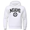 Sudadera con Capucha para Hombre con Estampado de Letras Miami desde 1896 Hip Hop Cálida Clo