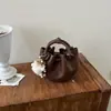Bolso de mano con diseño de nicho, texturizado y plisado, con temática de bosque, para mujer, versátil, artístico, bolso de hombro, bolso cruzado, bolso pequeño retro y moderno