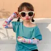 Mangas de Hielo para Niños Mangas de Protección Solar Mangas de Seda de Hielo Anti-UV Niños y Niñas Exterior Verano Delgadas Lindas Dibujos Animados
