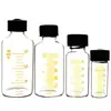 Frasco de Amostragem com Tampa de Rosca de Vidro, Cabeça Graduada para Espaço Livre, Frasco de Injeção para Cromatografia Anaeróbica, Frasco de Soro 150/250ml