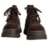 Zapatos de Tobillo de Suela Gruesa de Estilo Retro Británico con Borlas, Cordones, Cómodos, Suela Suave, Versátiles, Mate, Nuevos para Primavera/Otoño 2026